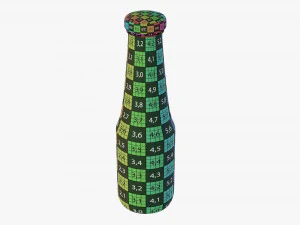 Barbecue Sauce In Glass Bottle 08 3D Model