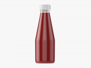 Barbecue Sauce In Glass Bottle 09 Modelo 3D