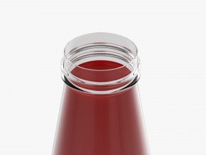Barbecue Sauce In Glass Bottle 09 3D Model