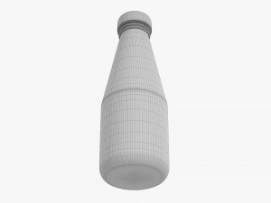 Barbecue Sauce In Glass Bottle 09 3D Model