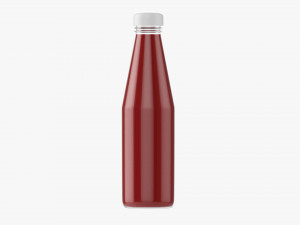 Barbecue Sauce In Glass Bottle 10 Modelo 3D