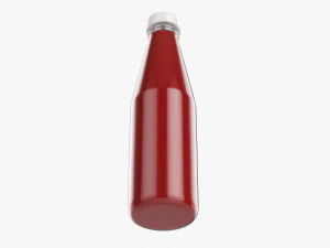 Sauce Barbecue En Bouteille En Verre 10 Modèle 3D