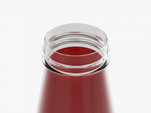 Barbecue Sauce In Glass Bottle 10 3D Модель