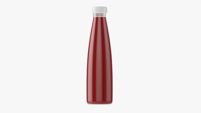 Barbecue Sauce In Glass Bottle 11 3D Model .c4d .max .obj .3ds .fbx .stl .blend 