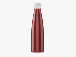 Barbecue Sauce In Glass Bottle 11 3D Model