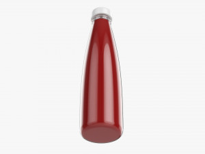 Barbecue Sauce In Glass Bottle 11 3D Model