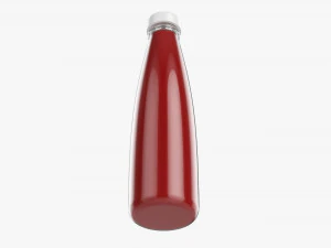 Barbecue Sauce In Glass Bottle 11 3D Model