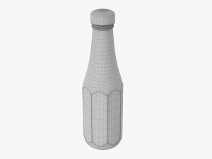 Barbecue Sauce In Glass Bottle 12 3Dモデル
