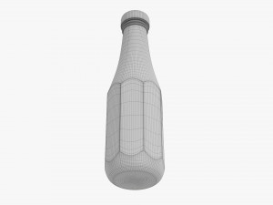 Barbecue Sauce In Glass Bottle 12 3Dモデル