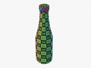 Barbecue Sauce In Glass Bottle 12 3Dモデル
