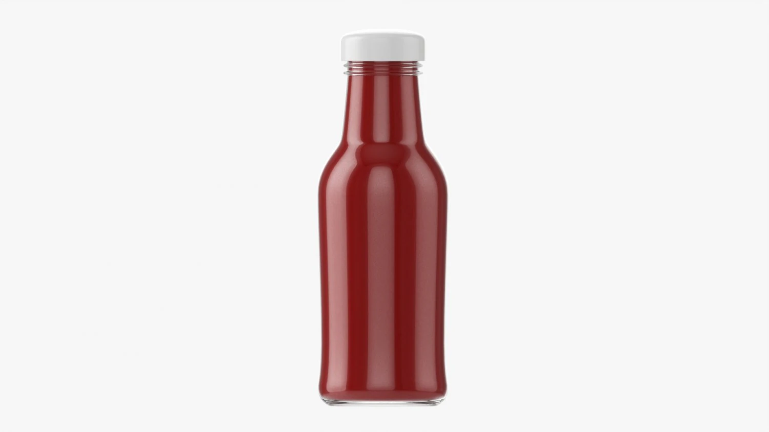 Barbecue Sauce In Glass Bottle 13 3D Model .c4d .max .obj .3ds .fbx .stl .blend 