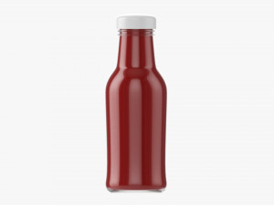 Barbecue Sauce In Glass Bottle 13 3D Model