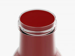 Barbecue Sauce In Glass Bottle 13 3D Model