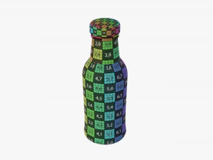 Barbecue Sauce In Glass Bottle 13 3D Model