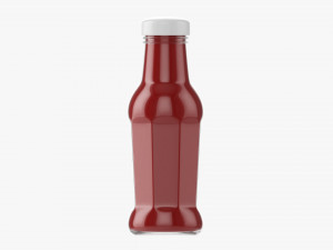Barbecue Sauce In Glass Bottle 14 Modelo 3D