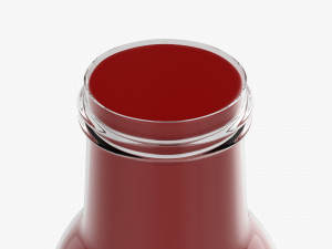 Barbecue Sauce In Glass Bottle 14 3D Модель