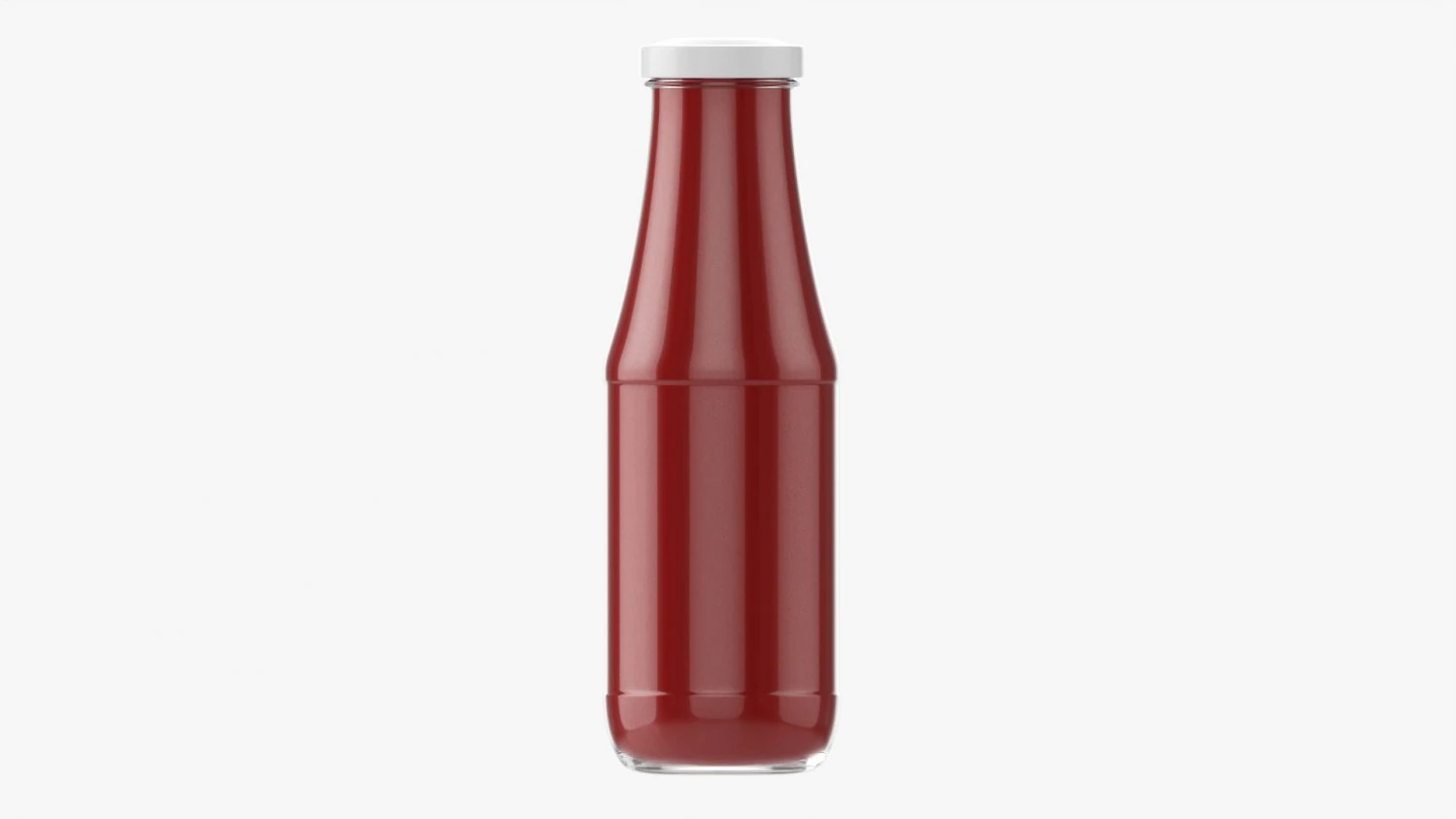 Barbecue Sauce In Glass Bottle 15 3D Model .c4d .max .obj .3ds .fbx .stl .blend