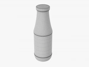 Barbecue Sauce In Glass Bottle 15 3D Model