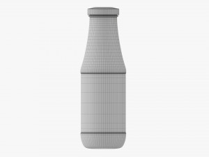 Barbecue Sauce In Glass Bottle 15 3D 모델