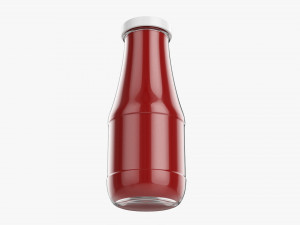 Barbecue Sauce In Glass Bottle 16 Modelo 3D