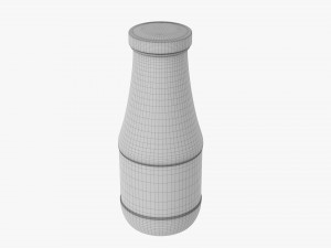 Barbecue Sauce In Glass Bottle 16 Modelo 3D