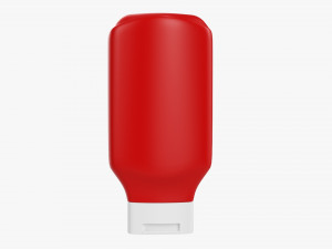 Barbecue Sauce In Plastic Bottle 02 Modelo 3D