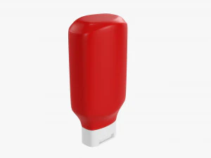 Barbecue Sauce In Plastic Bottle 02 3D Model