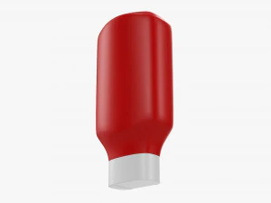 Barbecue Sauce In Plastic Bottle 02 3D Model