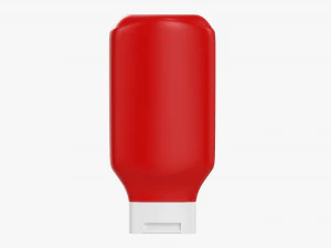 Barbecue Sauce In Plastic Bottle 02 3D Model