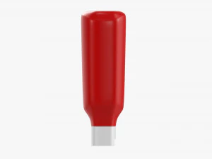 Barbecue Sauce In Plastic Bottle 02 3D Model