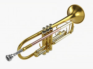 Brass Bell Trumpet 3D Model