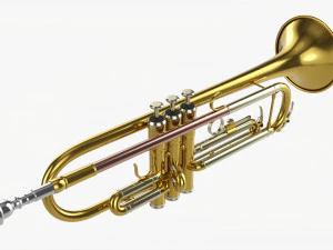 Brass Bell Trumpet 3D Model