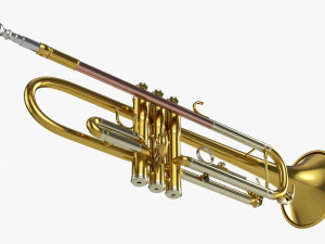 Brass Bell Trumpet 3D 模型