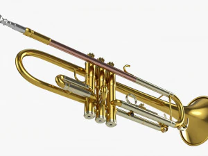 Brass Bell Trumpet 3D Model