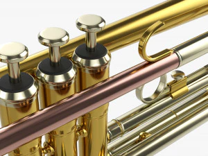 Brass Bell Trumpet 3D Model