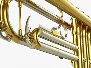Brass Bell Trumpet 3D Model