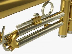 Brass Bell Trumpet 3D Model