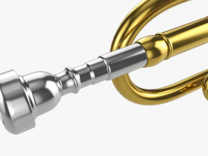 Brass Bell Trumpet 3D Model