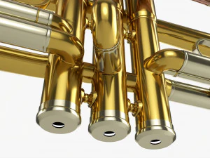 Brass Bell Trumpet 3D Model