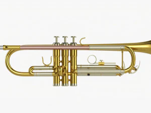 Brass Bell Trumpet 3D Model