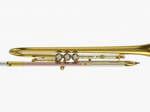 Brass Bell Trumpet 3D 模型