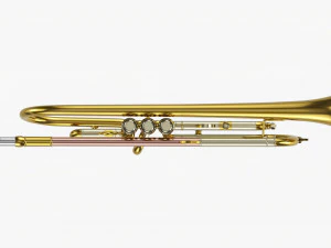 Brass Bell Trumpet 3D Model
