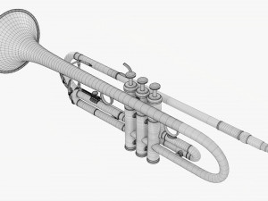 Brass Bell Trumpet 3D 模型