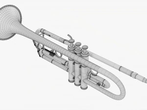 Brass Bell Trumpet 3D Model