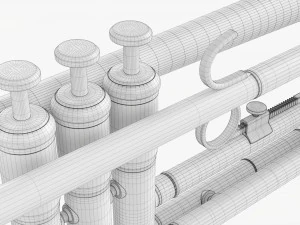 Brass Bell Trumpet 3D Model