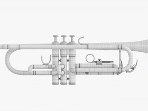 Brass Bell Trumpet 3D Model