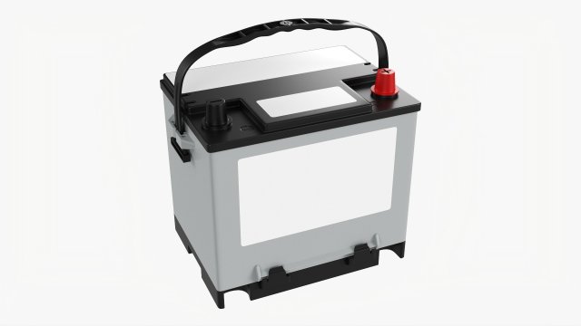 Car Battery 01 3D Model .c4d .max .obj .3ds .fbx .stl .blend 