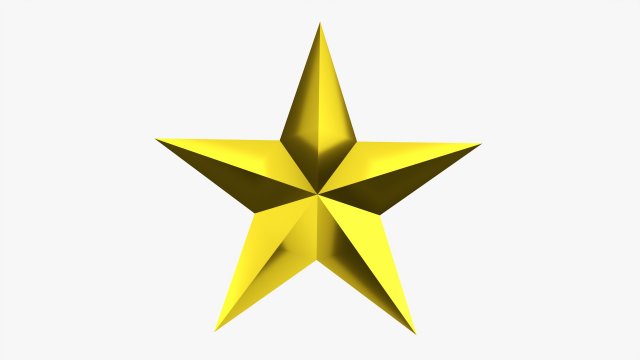 Christmas Gold Star 02 Modello 3D .c4d .max .obj .3ds .fbx .stl .blend 