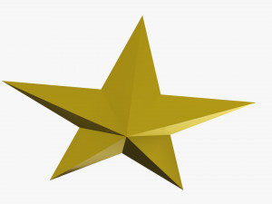 Christmas Gold Star 02 Modello 3D