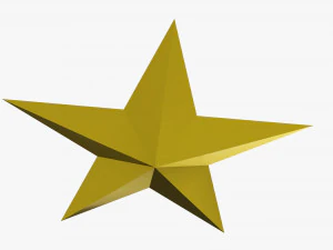 Christmas Gold Star 02 3D Model